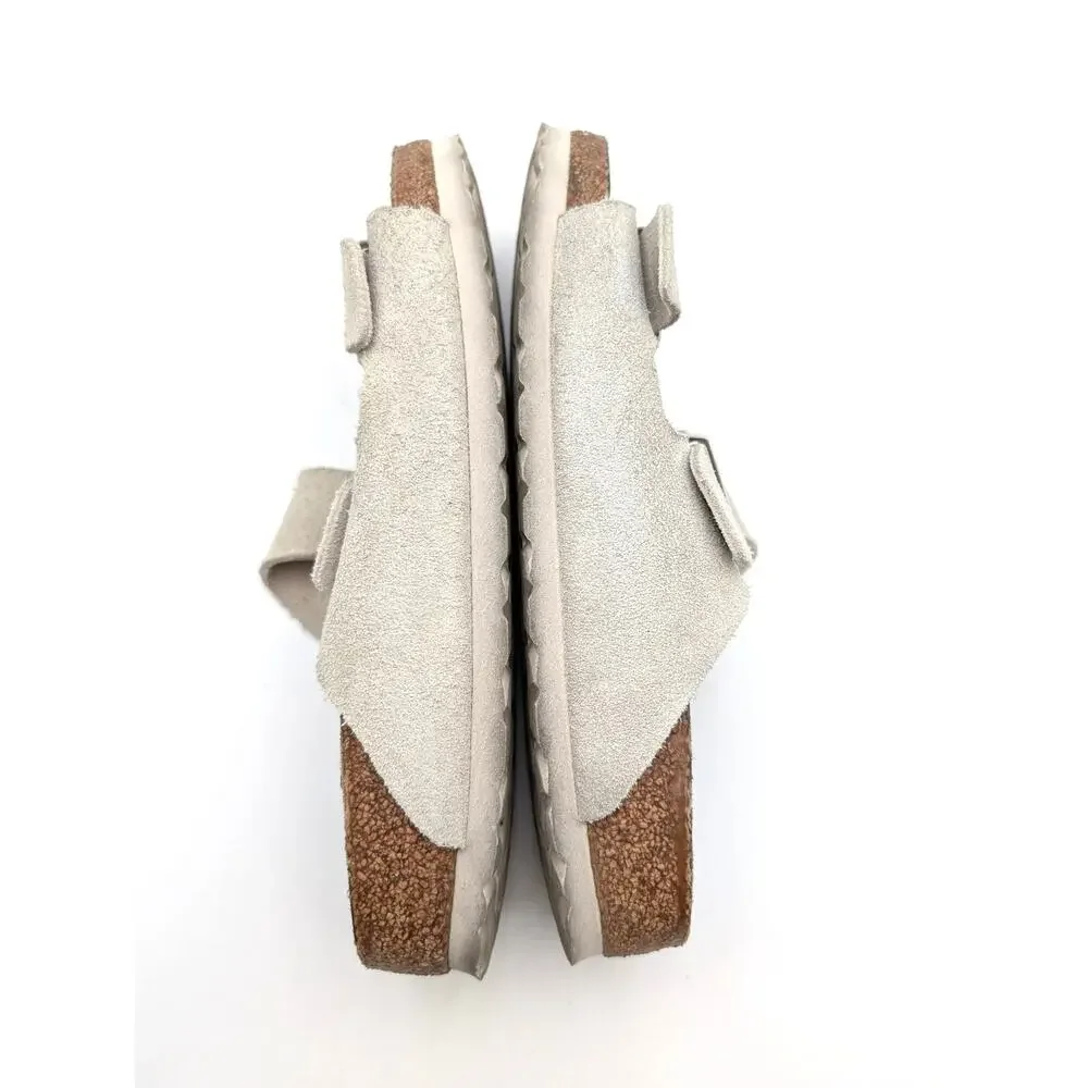 Birkenstock Arizona Soft Footbed Leather Sandal Unisex Oyster Sz USW8/M6 EU39 - Picture 10 of 10